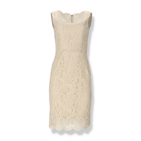 dolce gabbana spitzenkleid weiss langer arm|Dolce & Gabbana Semi.